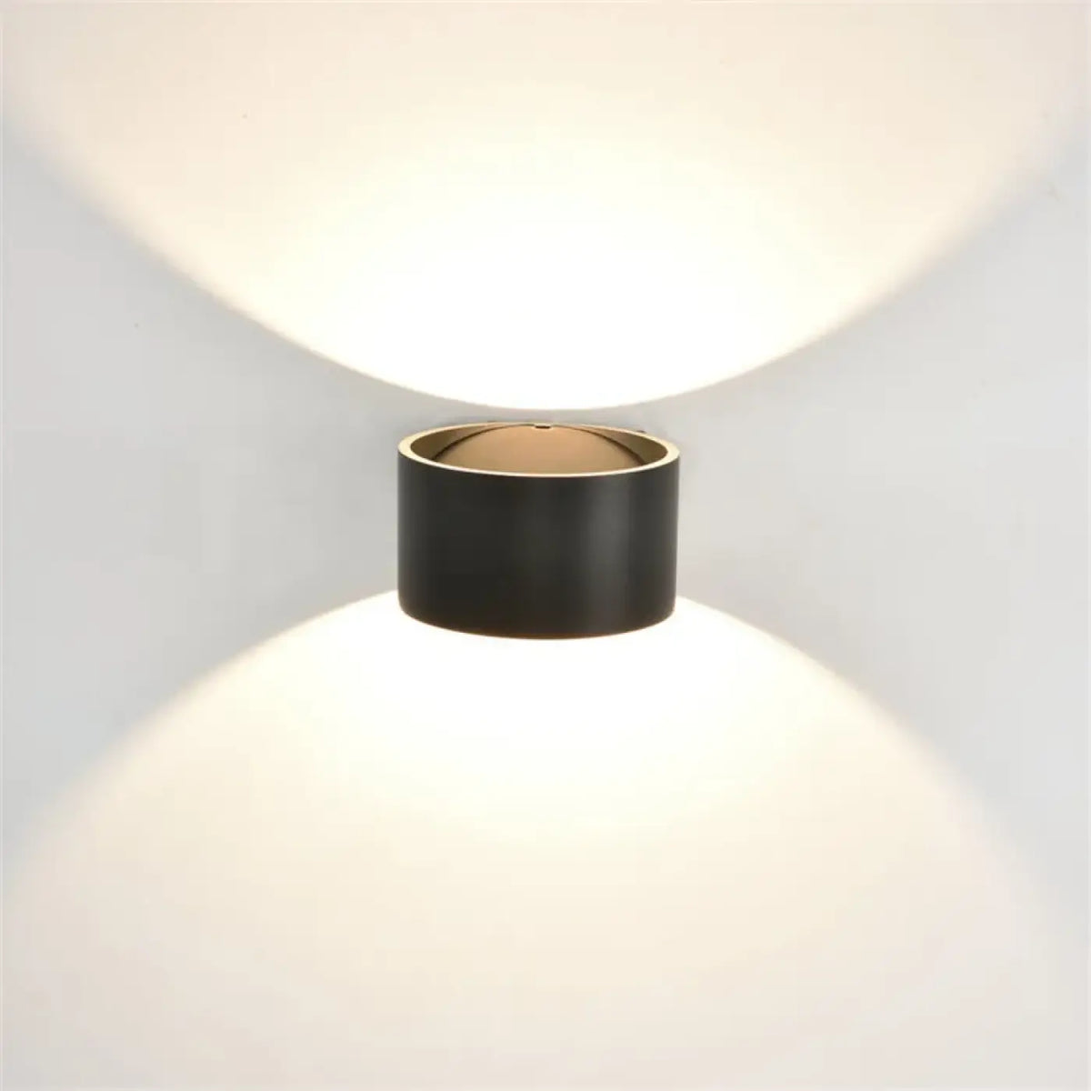 Applique murale LED cylindre minimaliste, noir ou blanc