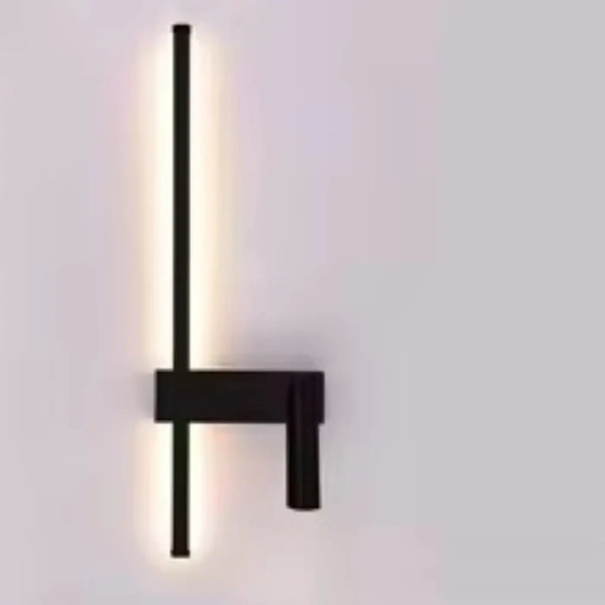 Applique murale LED en métal noir, version gauche ou droite