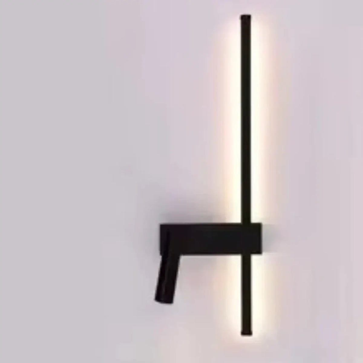 Applique murale LED en métal noir, version gauche ou droite