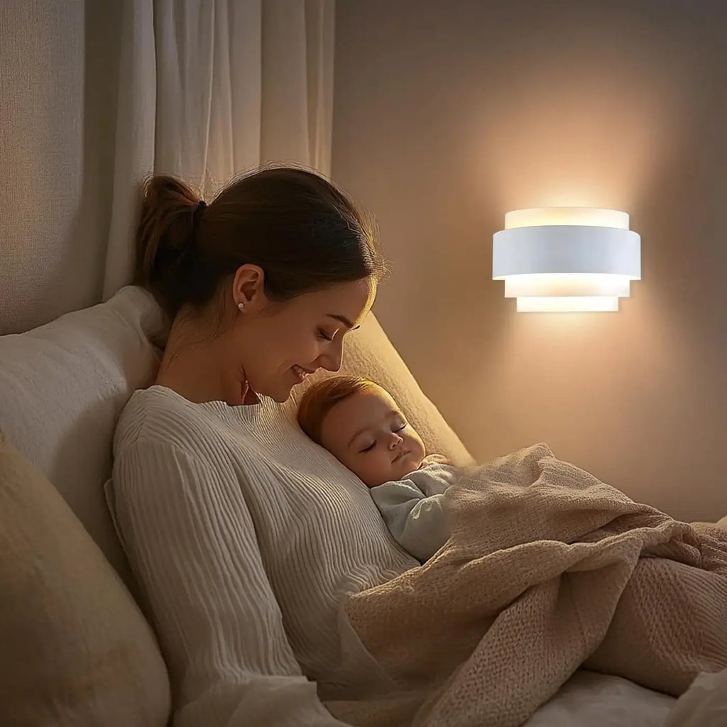 Applique murale LED cylindrique, lumière haut et bas