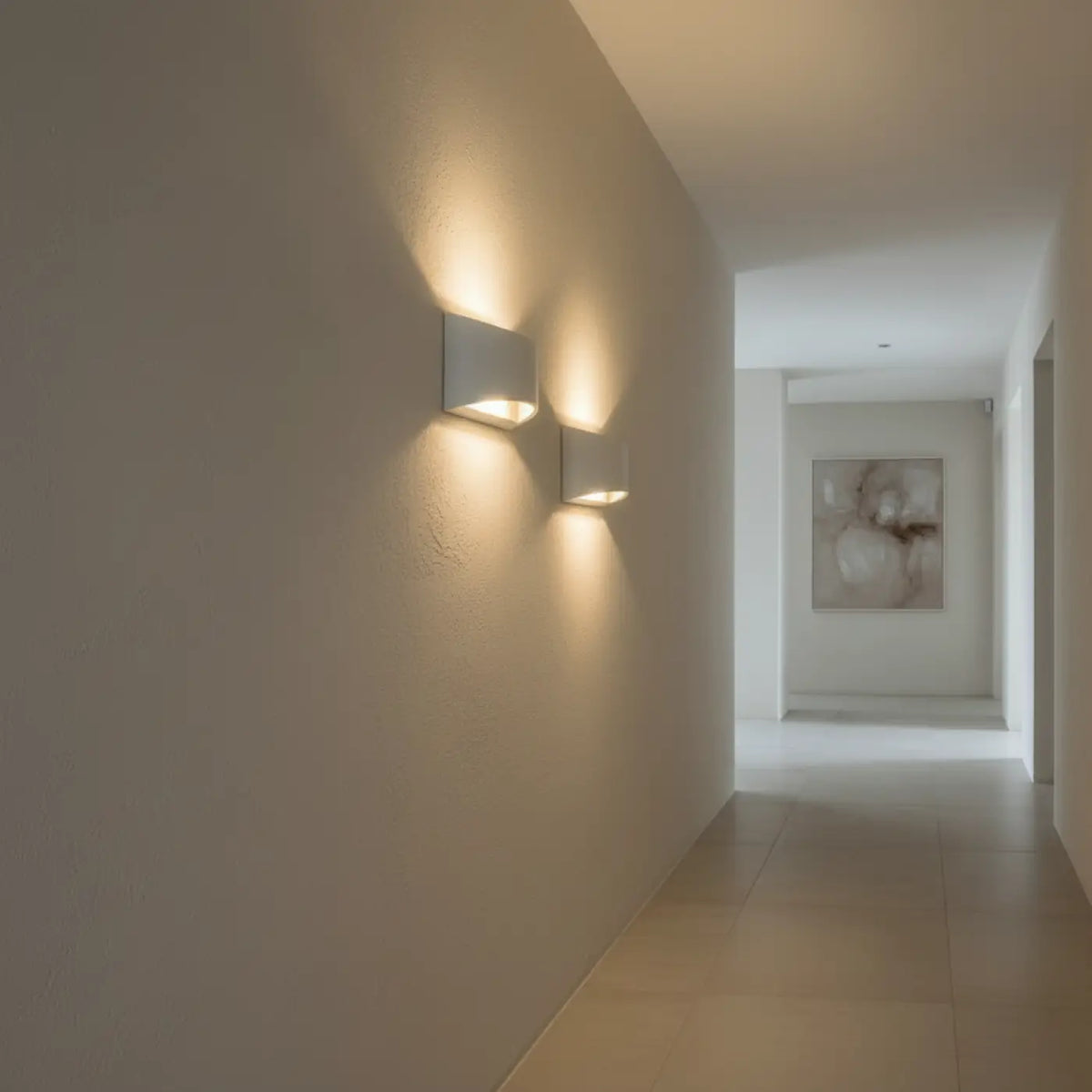 Applique murale LED minimaliste, noire ou blanche