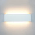 Applique murale LED rectangulaire blanche, éclairage haut et bas