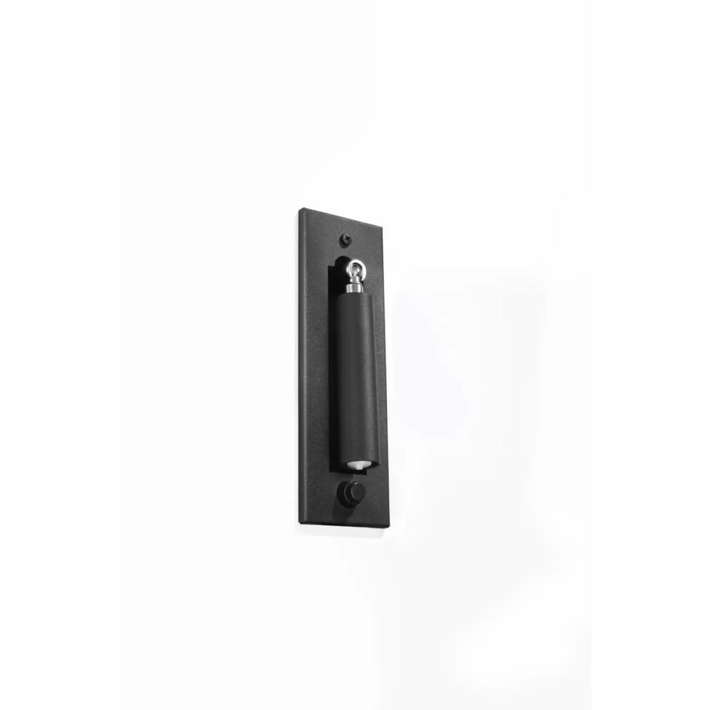 Liseuse murale noire en acier à tige orientable, ampoule G9