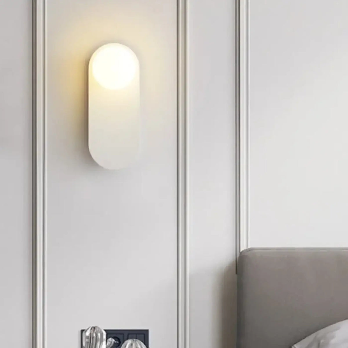 Applique murale LED à boule blanche, orange, noire ou blanche, blanc