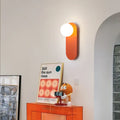 Applique murale LED à boule blanche, orange, noire ou blanche, orange