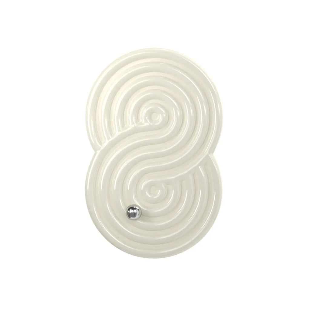 Applique murale LED en céramique à relief minéral, beige ou blanc