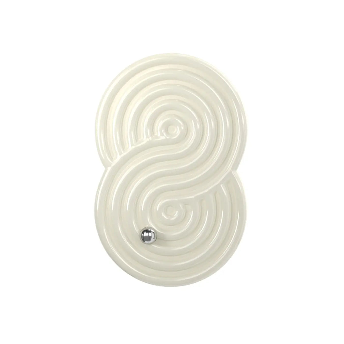 Applique murale LED en céramique à relief minéral, beige ou blanc