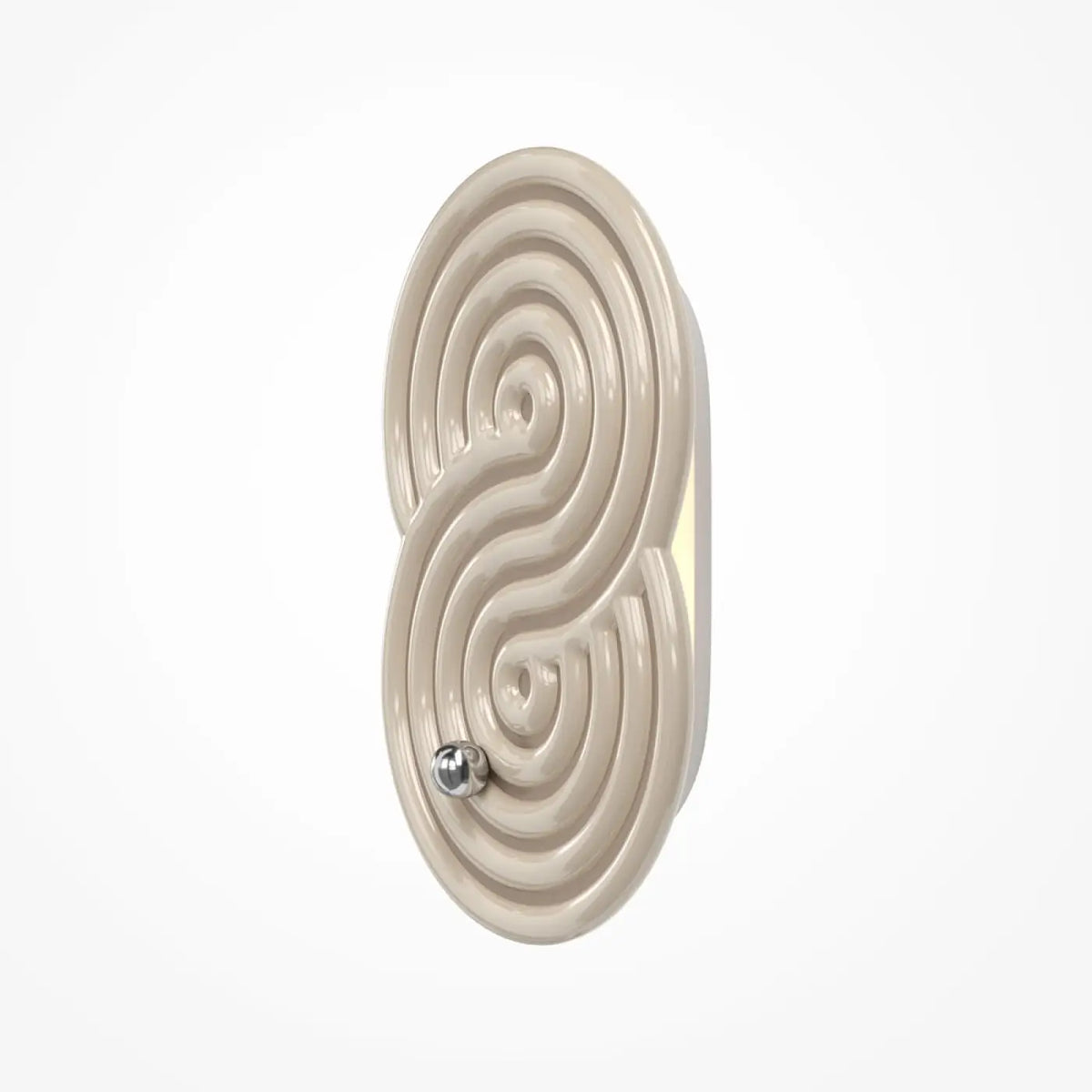 Applique murale LED en céramique à relief minéral, beige ou blanc