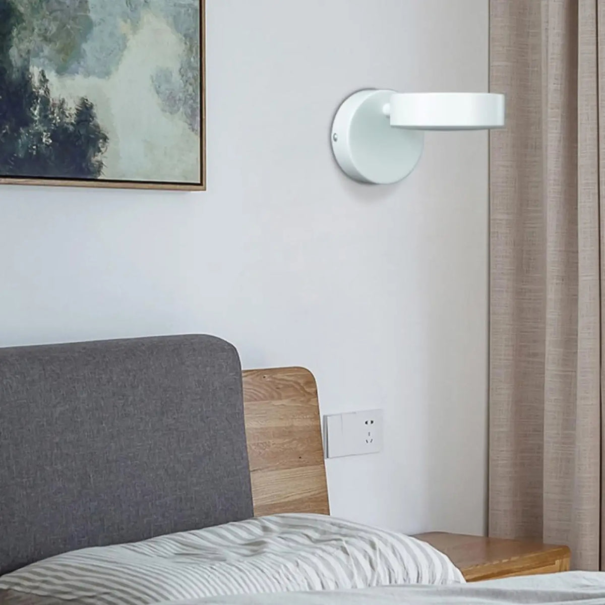 Applique murale LED pour salon, noir, blanc ou doré, blanc