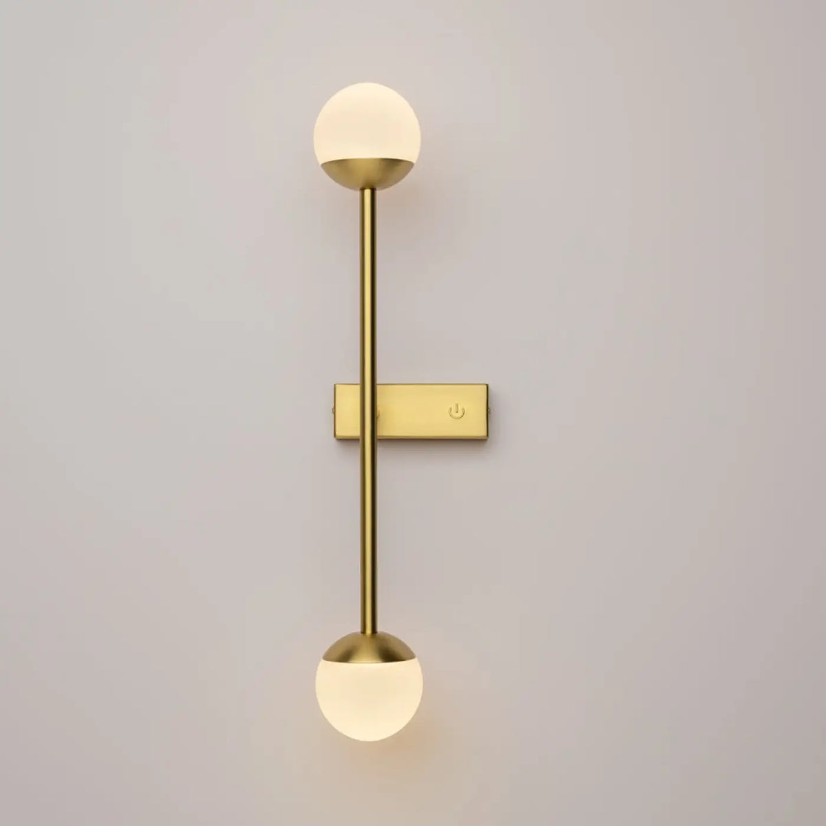 Applique murale LED anneau de lumière sur tige, doré ou noir, doré