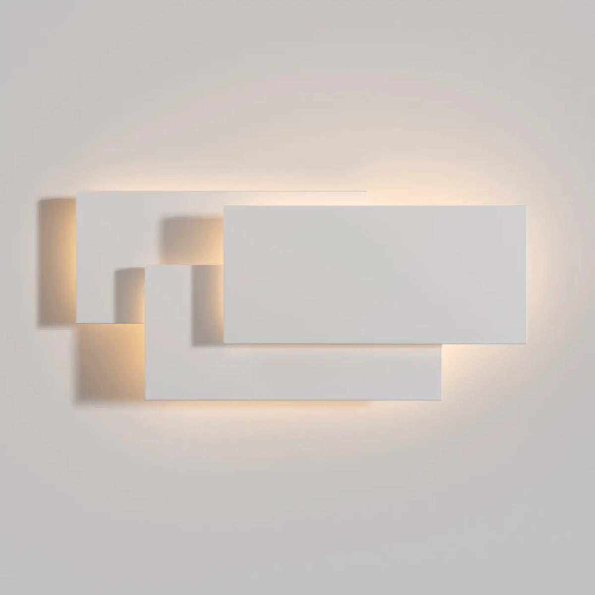 Applique murale LED à ailette en acier blanc, éclairage indirect