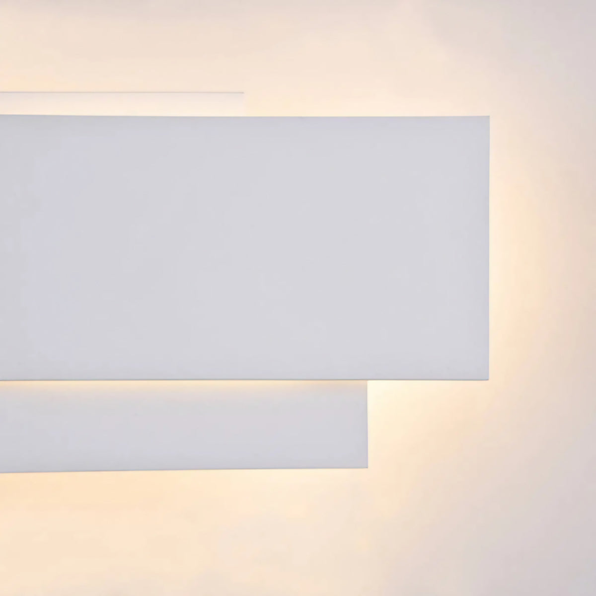 Applique murale LED à ailette en acier blanc, éclairage indirect
