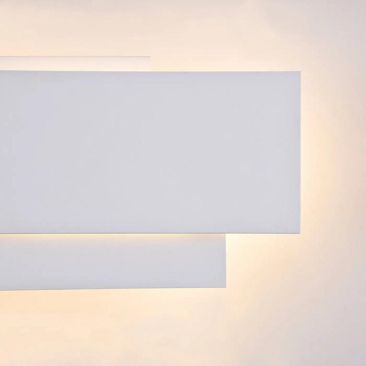 Applique murale LED à ailette en acier blanc, éclairage indirect