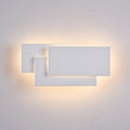 Applique murale LED à ailette en acier blanc, éclairage indirect