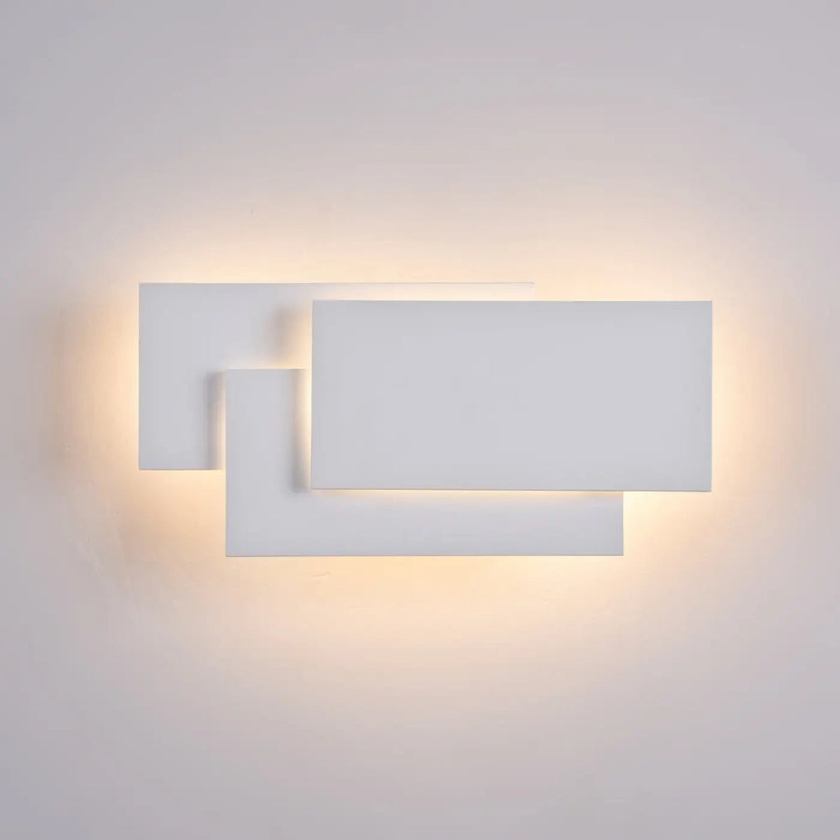 Applique murale LED à ailette en acier blanc, éclairage indirect