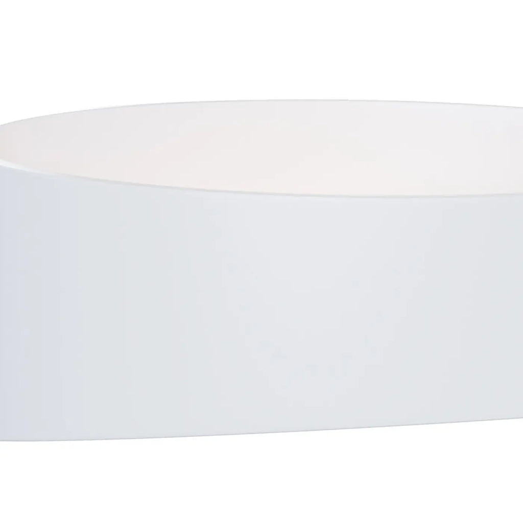 Applique murale LED elliptique en acier, noir ou blanc