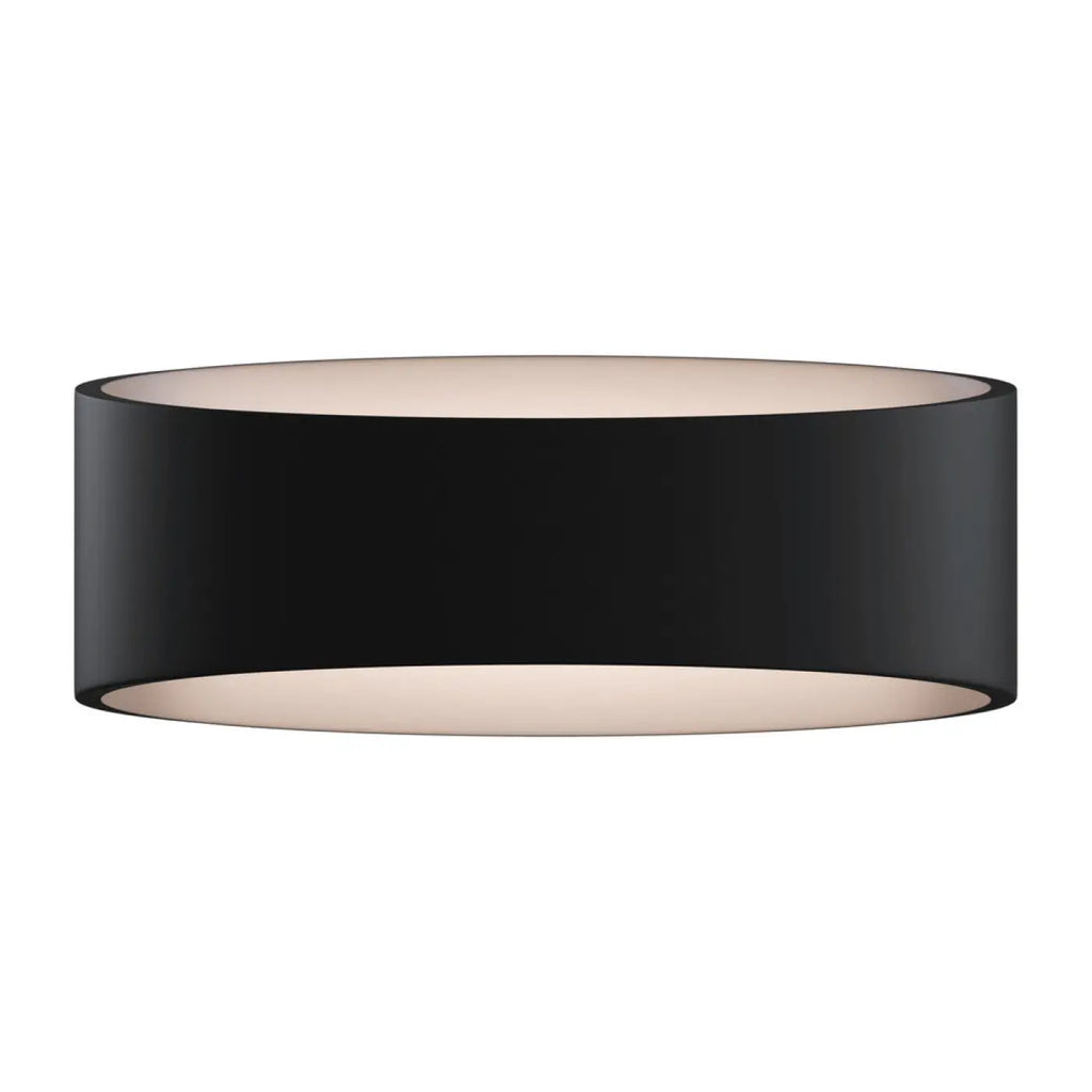 Applique murale LED elliptique en acier, noir ou blanc, noir