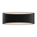 Applique murale LED elliptique en acier, noir ou blanc, noir