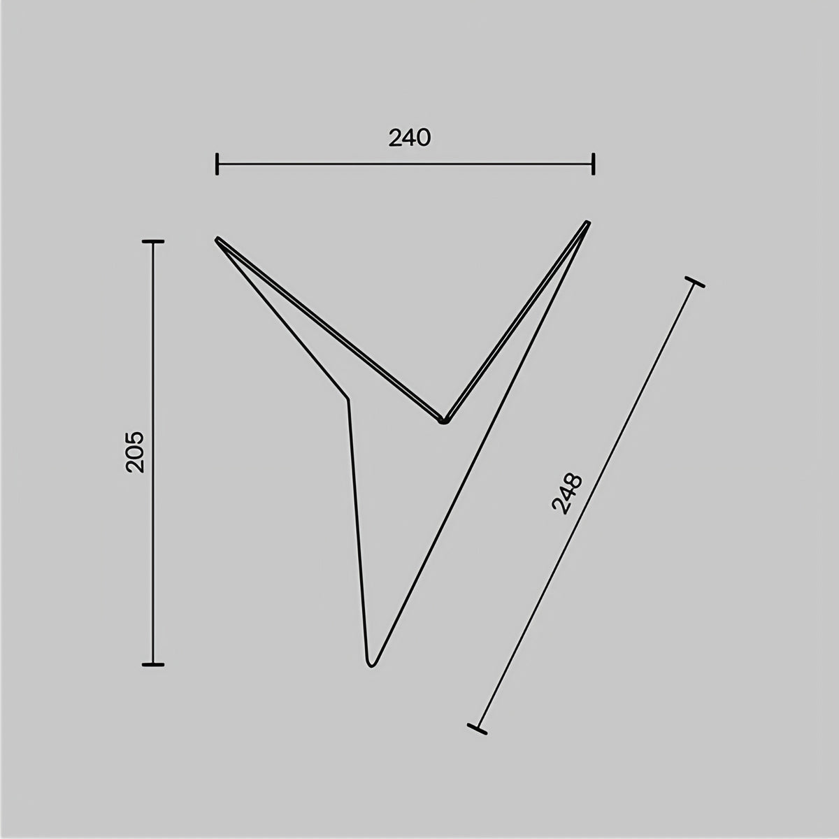 Applique murale LED en acier plié façon origami, noir ou blanc