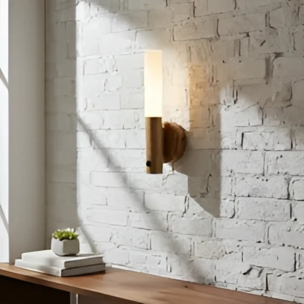 Applique murale nordique beige ou marron, lumière délicate