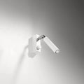 Liseuse murale blanche à tige orientable, platine de 3 cm, G9