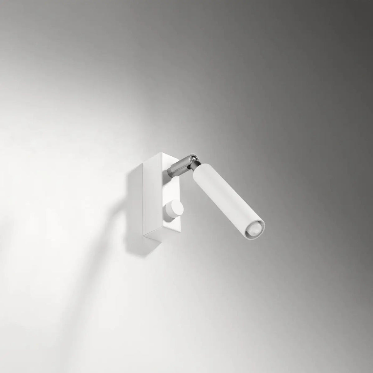 Liseuse murale blanche à tige orientable, platine de 3 cm, G9