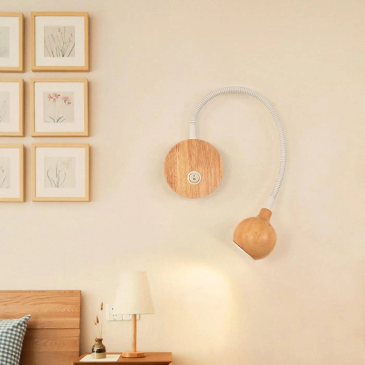 Applique murale avec liseuse, noir ou blanc, blanc