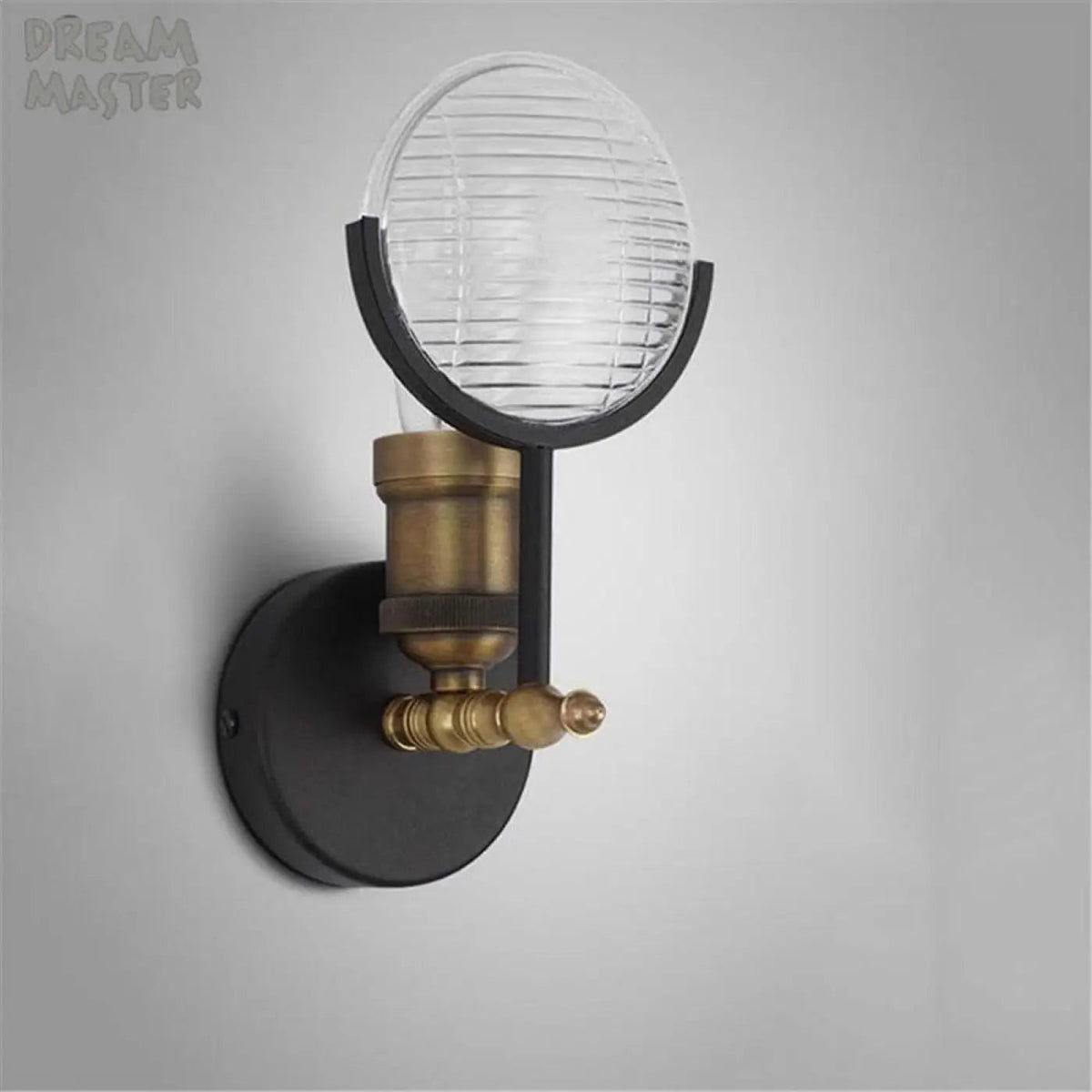 Applique murale industrielle en aluminium noir mat