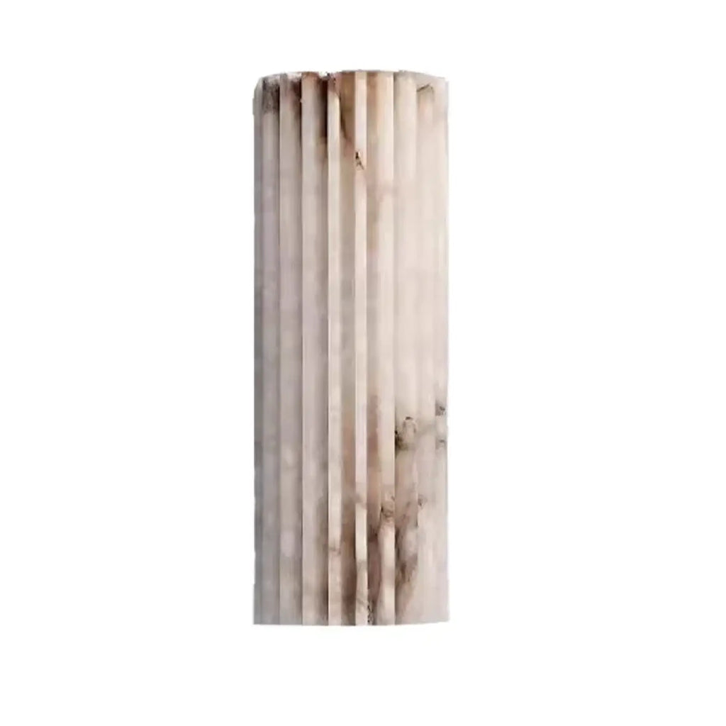 Applique murale allongée en albâtre blanc et marron, S ou M