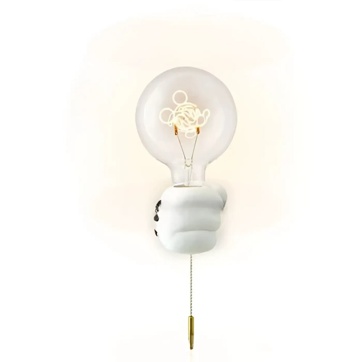 Applique murale enfant, main qui tient une ampoule, cinq modèles