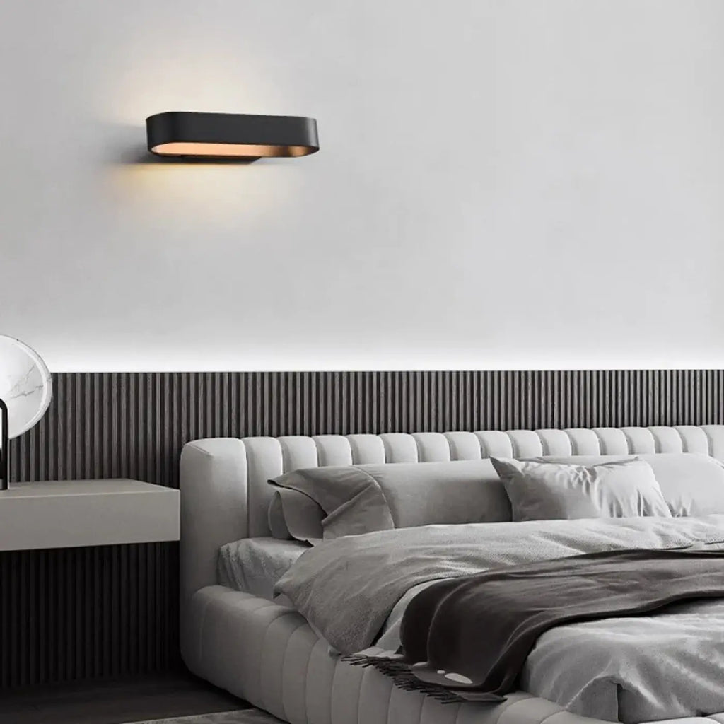 Applique murale moderne à lumière diffuse, blanche ou noire