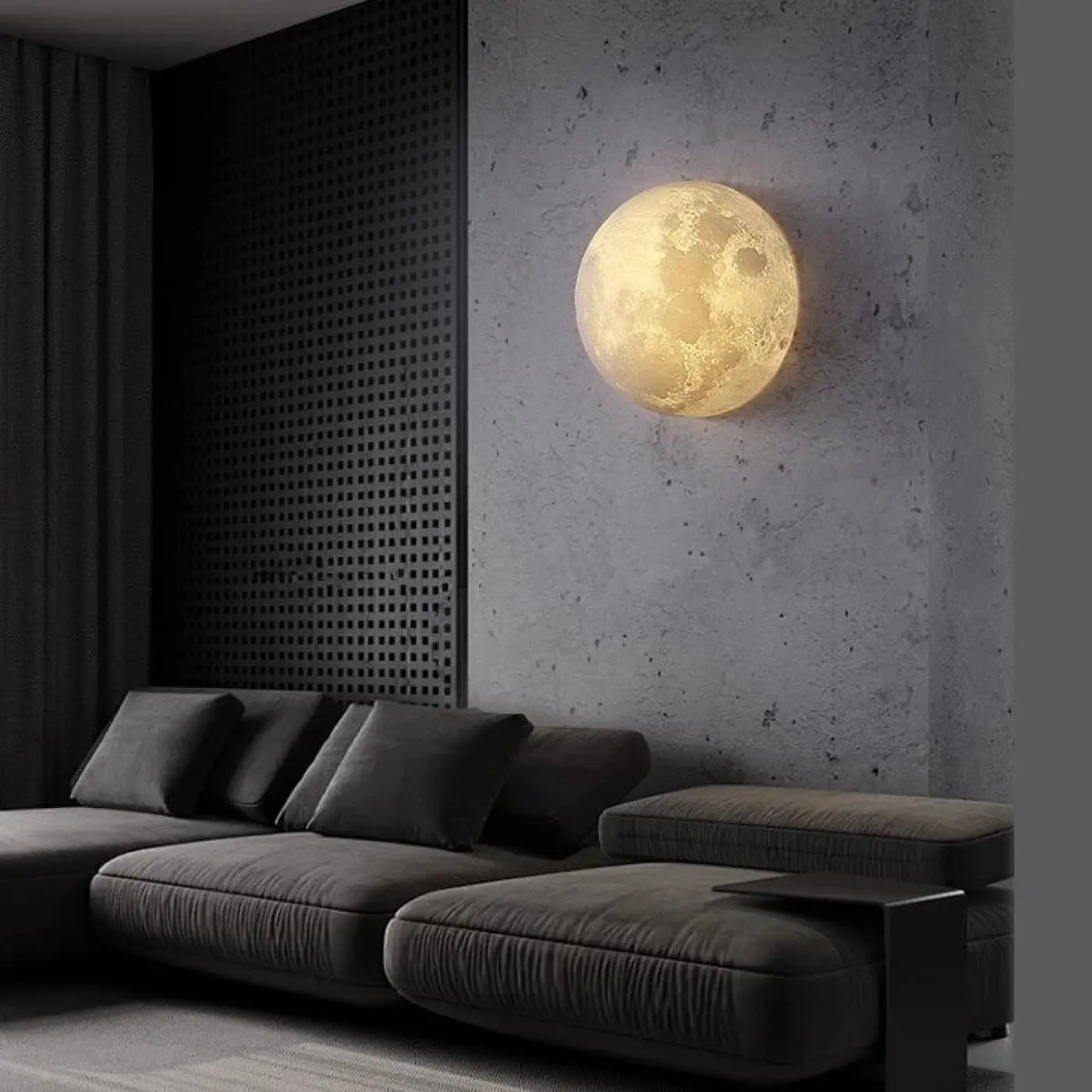 Applique murale demi-lune à effet réaliste, blanc chaud ou froid