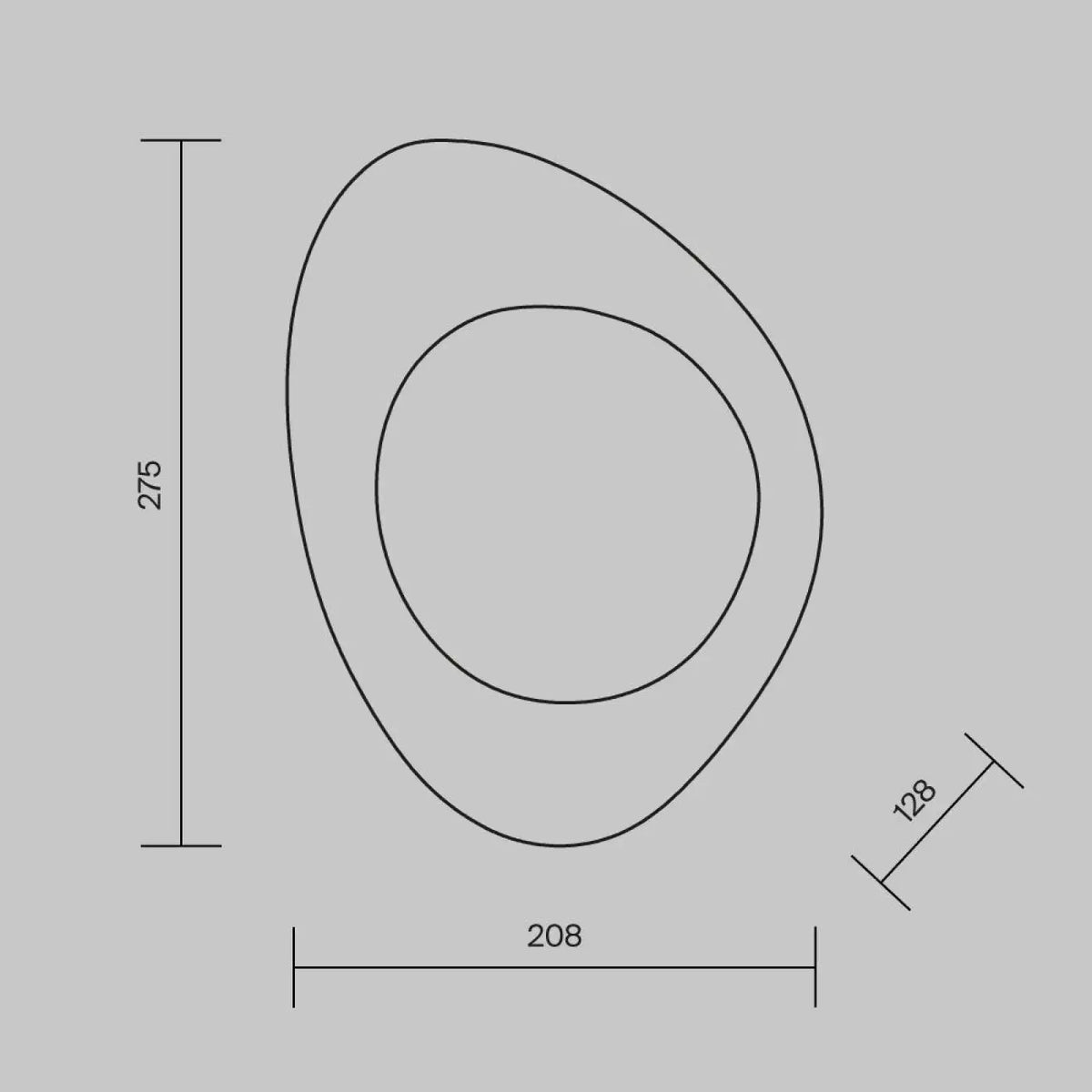 Applique murale en verre sans tain effet miroir, culot E14