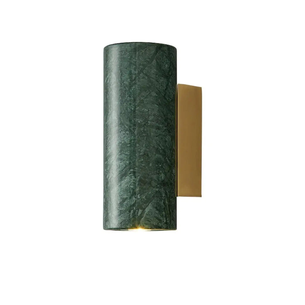 Applique murale LED en marbre vert, ligne minimaliste