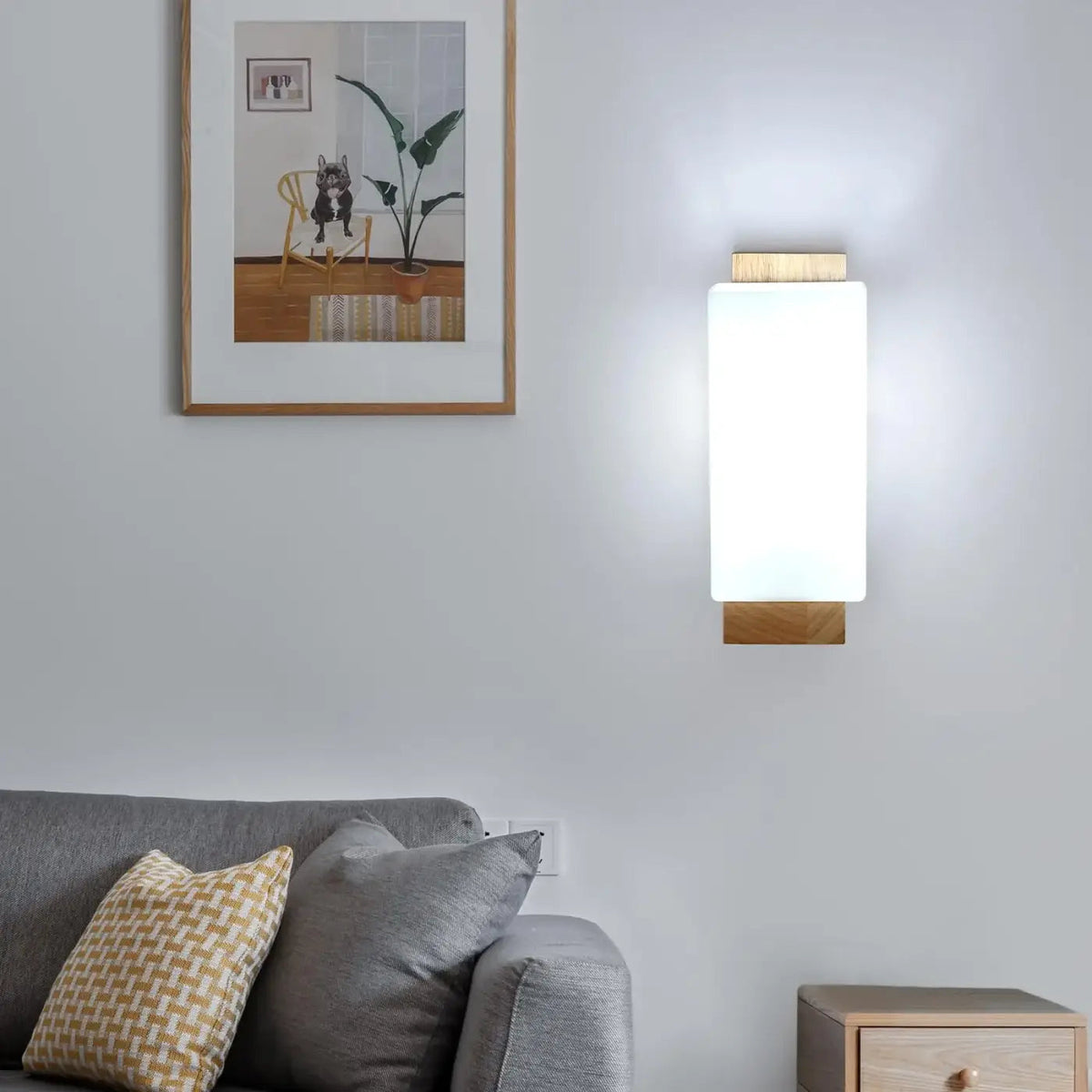 Applique murale minimaliste avec diffuseur lumineux