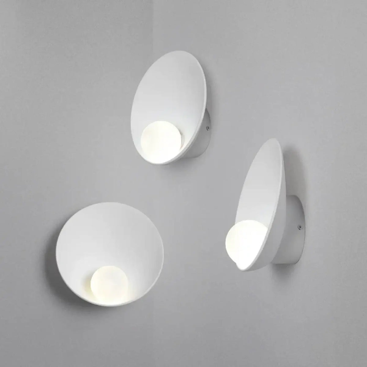 Applique murale ronde en bois massif, style japonais, 3 coloris, blanc