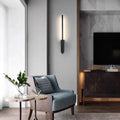 Applique murale LED minimaliste pour cuisine, noire ou dorée, noir