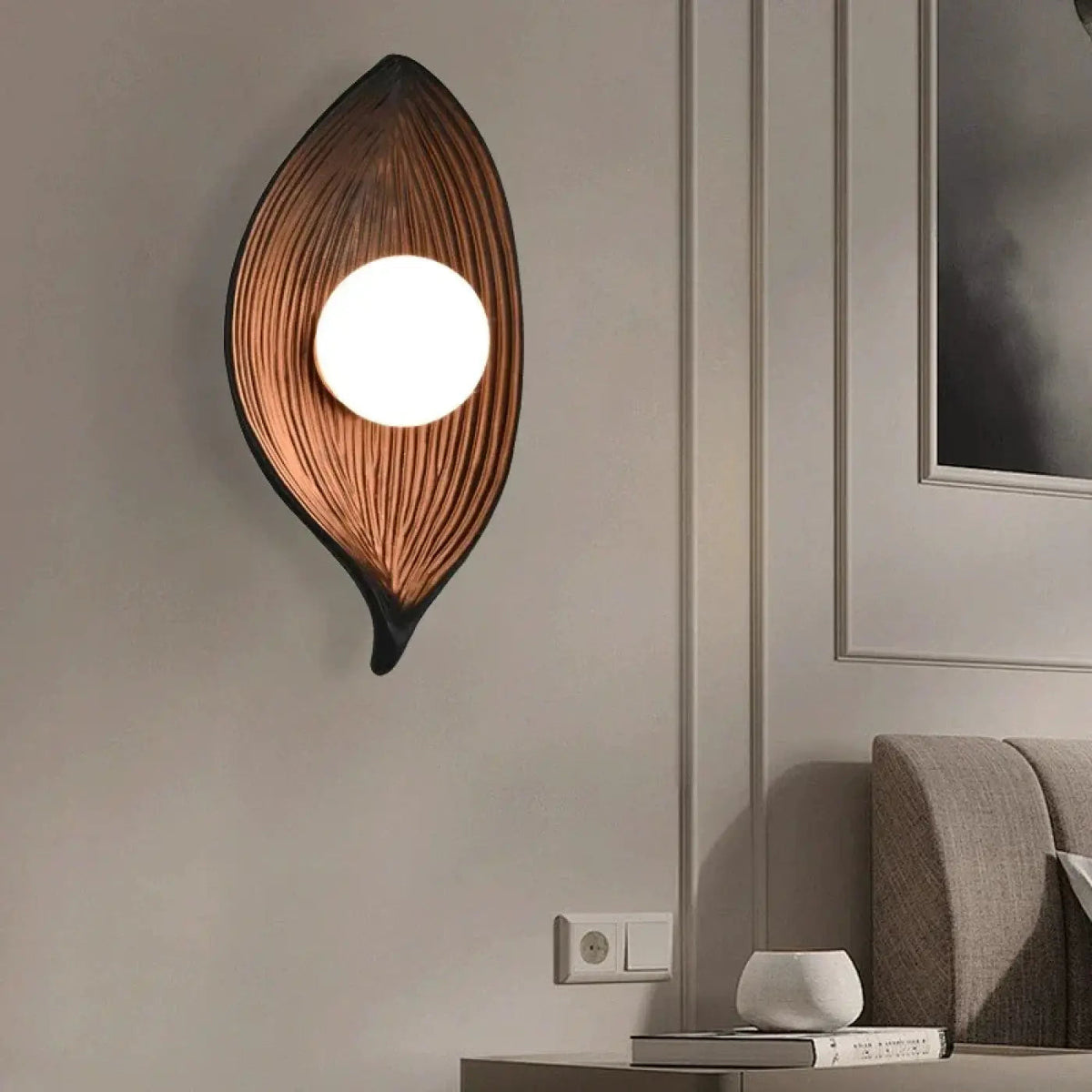 Applique murale minimaliste de style japonais, marron ou noir
