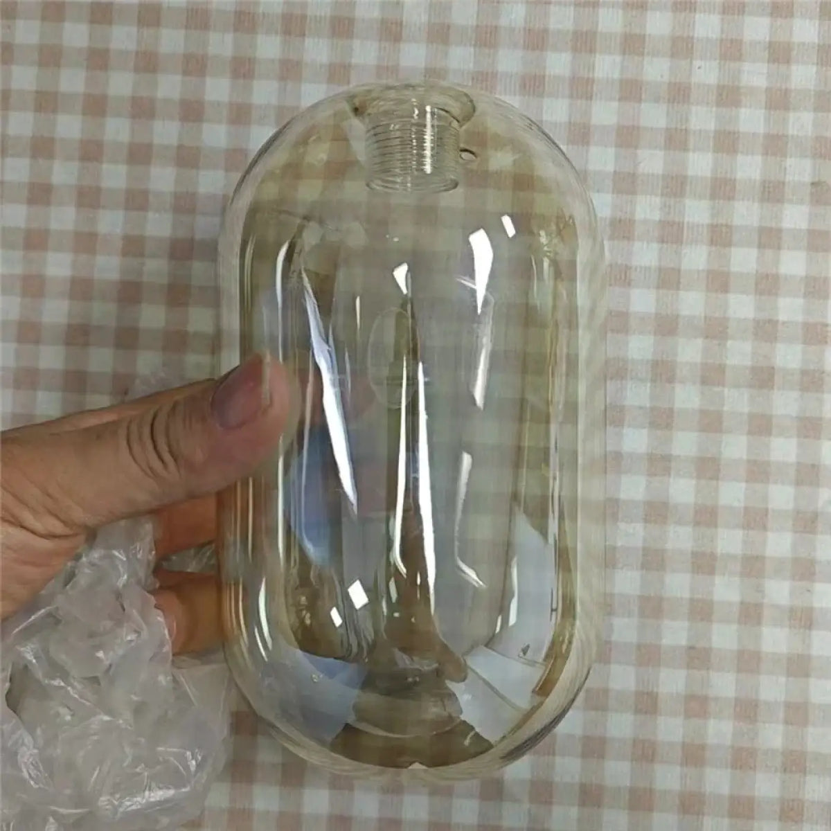 Applique murale en verre sur tige de laiton, deux modèles
