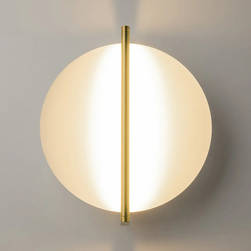 Applique murale LED disque en relief rétroéclairé, 30 cm, doré
