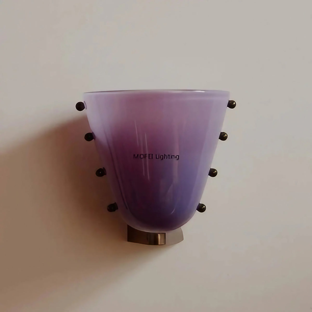 Applique murale à abat-jour en verre coloré, cinq coloris, violet