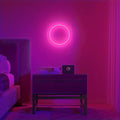 Applique murale anneau à halo lumineux, quatre coloris, rose