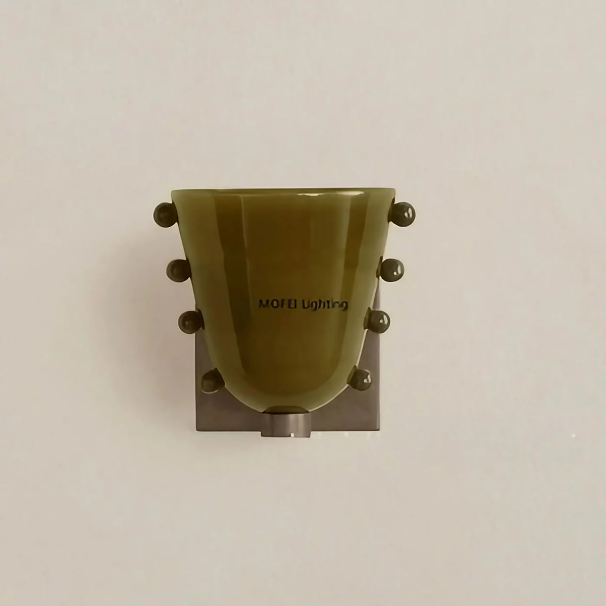 Applique murale à abat-jour en verre coloré, cinq coloris, vert