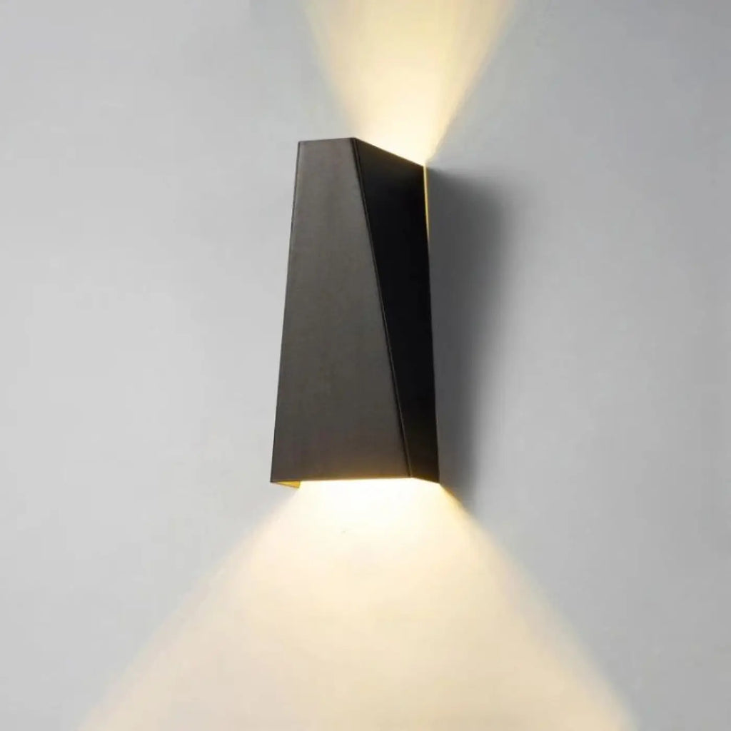 Applique murale moderne à lumière vers le haut et le bas, noir