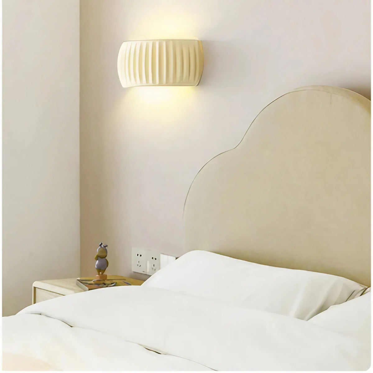 Applique murale moderne en résine, beige, vert ou orange, beige