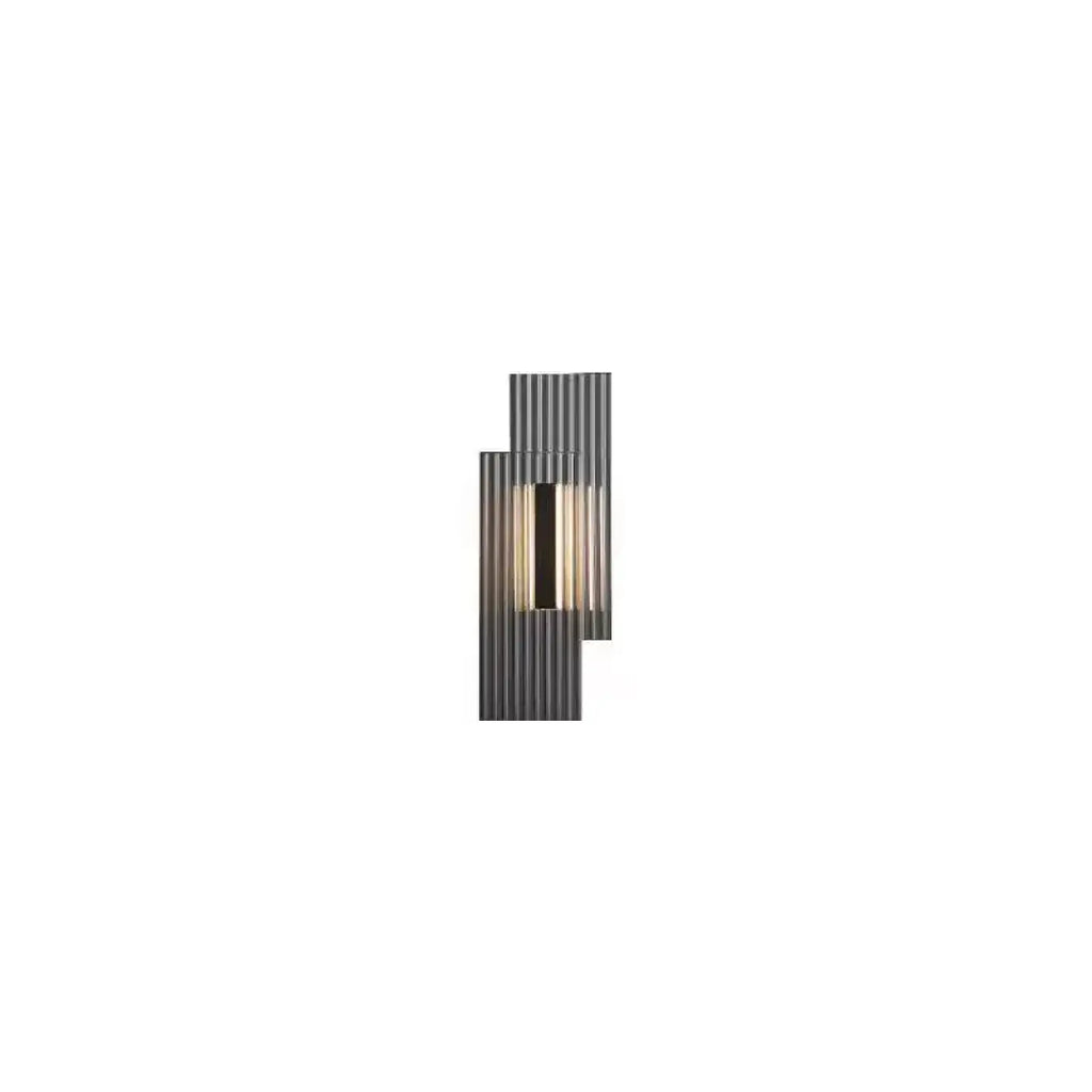 Applique murale moderne en métal strié, noir ou gris