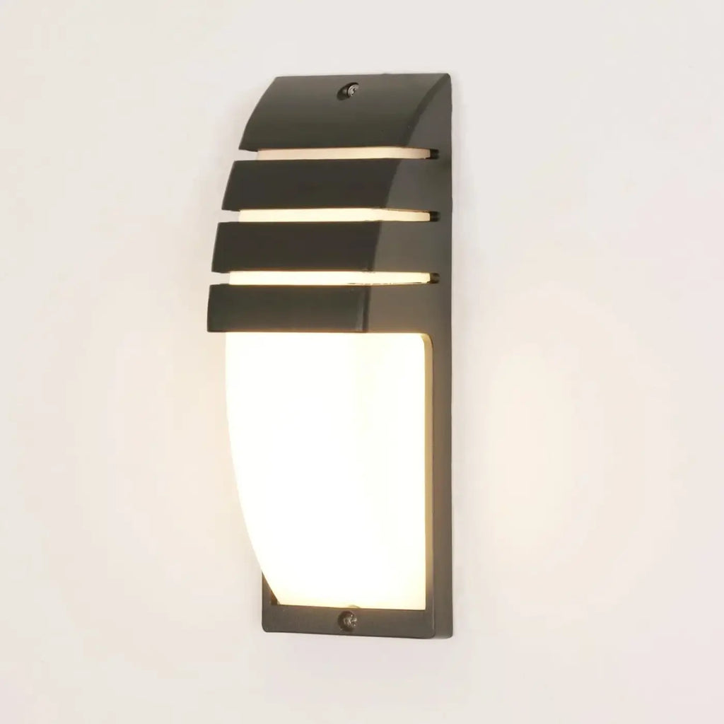 Applique murale moderne en métal noir à diffuseur LED