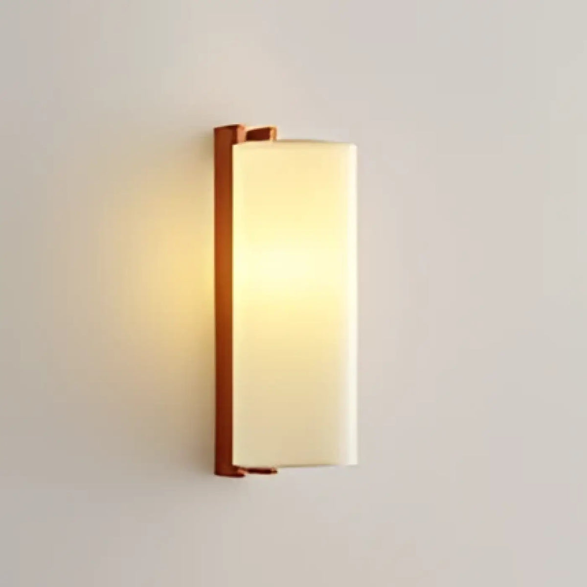 Applique murale moderne, support en bois et abat-jour en tissu