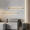 Applique murale verticale LED noire, design linéaire