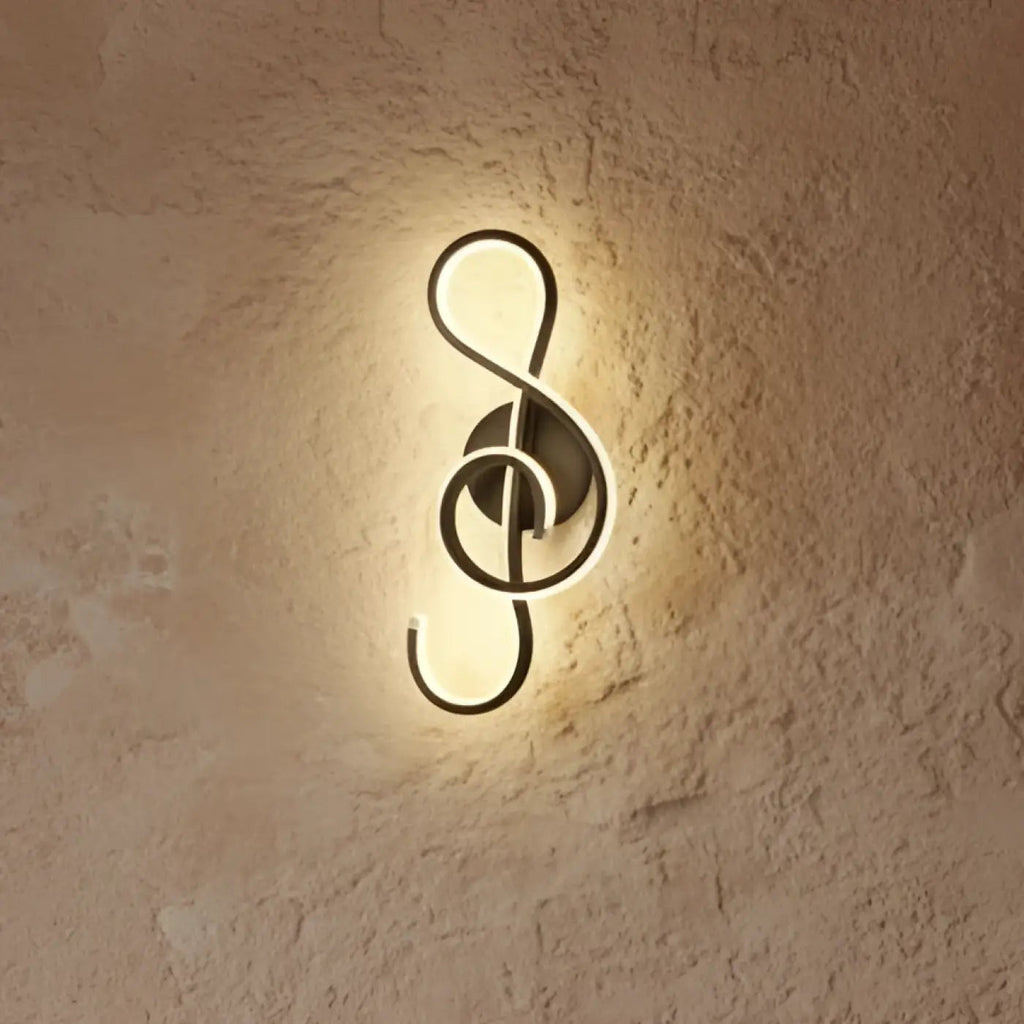 Applique murale musicale, décor de notes et d'instruments